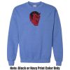 Adult Heavy Blend Heather Royal or Red 60/40 Fleece Crew (S) Thumbnail