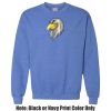 Adult Heavy Blend Heather Royal or Red 60/40 Fleece Crew (S) Thumbnail