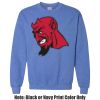 Adult Heavy Blend Heather Royal or Red 60/40 Fleece Crew (S) Thumbnail