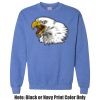 Adult Heavy Blend Heather Royal or Red 60/40 Fleece Crew (S) Thumbnail