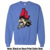 Adult Heavy Blend Heather Royal or Red 60/40 Fleece Crew (S) Thumbnail