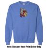 Adult Heavy Blend Heather Royal or Red 60/40 Fleece Crew (S) Thumbnail