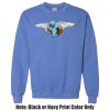 Adult Heavy Blend Heather Royal or Red 60/40 Fleece Crew (S) Thumbnail