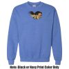 Adult Heavy Blend Heather Royal or Red 60/40 Fleece Crew (S) Thumbnail