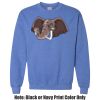 Adult Heavy Blend Heather Royal or Red 60/40 Fleece Crew (S) Thumbnail