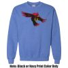 Adult Heavy Blend Heather Royal or Red 60/40 Fleece Crew (S) Thumbnail