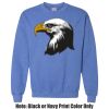 Adult Heavy Blend Heather Royal or Red 60/40 Fleece Crew (S) Thumbnail