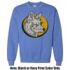 Adult Heavy Blend Heather Royal or Red 60/40 Fleece Crew (S) Thumbnail