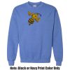 Adult Heavy Blend Heather Royal or Red 60/40 Fleece Crew (S) Thumbnail
