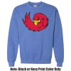 Adult Heavy Blend Heather Royal or Red 60/40 Fleece Crew (S) Thumbnail