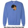 Adult Heavy Blend Heather Royal or Red 60/40 Fleece Crew (S) Thumbnail