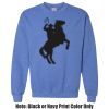 Adult Heavy Blend Heather Royal or Red 60/40 Fleece Crew (S) Thumbnail