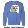Adult Heavy Blend Heather Royal or Red 60/40 Fleece Crew (S) Thumbnail