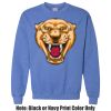 Adult Heavy Blend Heather Royal or Red 60/40 Fleece Crew (S) Thumbnail