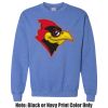 Adult Heavy Blend Heather Royal or Red 60/40 Fleece Crew (S) Thumbnail