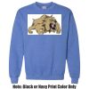 Adult Heavy Blend Heather Royal or Red 60/40 Fleece Crew (S) Thumbnail