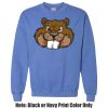 Adult Heavy Blend Heather Royal or Red 60/40 Fleece Crew (S) Thumbnail