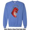Adult Heavy Blend Heather Royal or Red 60/40 Fleece Crew (S) Thumbnail