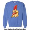 Adult Heavy Blend Heather Royal or Red 60/40 Fleece Crew (S) Thumbnail