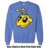 Adult Heavy Blend Heather Royal or Red 60/40 Fleece Crew (S) Thumbnail