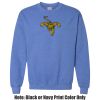 Adult Heavy Blend Heather Royal or Red 60/40 Fleece Crew (S) Thumbnail
