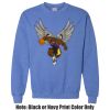 Adult Heavy Blend Heather Royal or Red 60/40 Fleece Crew (S) Thumbnail