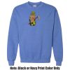 Adult Heavy Blend Heather Royal or Red 60/40 Fleece Crew (S) Thumbnail