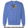 Adult Heavy Blend Heather Royal or Red 60/40 Fleece Crew (S) Thumbnail