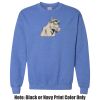 Adult Heavy Blend Heather Royal or Red 60/40 Fleece Crew (S) Thumbnail