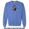 Adult Heavy Blend Heather Royal or Red 60/40 Fleece Crew (S) Thumbnail