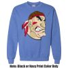 Adult Heavy Blend Heather Royal or Red 60/40 Fleece Crew (S) Thumbnail