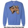 Adult Heavy Blend Heather Royal or Red 60/40 Fleece Crew (S) Thumbnail
