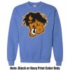 Adult Heavy Blend Heather Royal or Red 60/40 Fleece Crew (S) Thumbnail