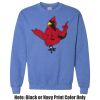 Adult Heavy Blend Heather Royal or Red 60/40 Fleece Crew (S) Thumbnail