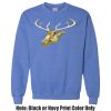 Adult Heavy Blend Heather Royal or Red 60/40 Fleece Crew (S) Thumbnail
