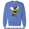 Adult Heavy Blend Heather Royal or Red 60/40 Fleece Crew (S) Thumbnail