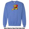 Adult Heavy Blend Heather Royal or Red 60/40 Fleece Crew (S) Thumbnail
