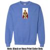 Adult Heavy Blend Heather Royal or Red 60/40 Fleece Crew (S) Thumbnail