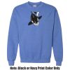 Adult Heavy Blend Heather Royal or Red 60/40 Fleece Crew (S) Thumbnail