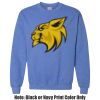 Adult Heavy Blend Heather Royal or Red 60/40 Fleece Crew (S) Thumbnail