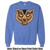 Adult Heavy Blend Heather Royal or Red 60/40 Fleece Crew (S) Thumbnail