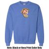 Adult Heavy Blend Heather Royal or Red 60/40 Fleece Crew (S) Thumbnail