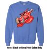 Adult Heavy Blend Heather Royal or Red 60/40 Fleece Crew (S) Thumbnail