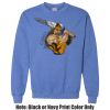 Adult Heavy Blend Heather Royal or Red 60/40 Fleece Crew (S) Thumbnail