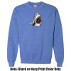 Adult Heavy Blend Heather Royal or Red 60/40 Fleece Crew (S) Thumbnail