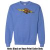 Adult Heavy Blend Heather Royal or Red 60/40 Fleece Crew (S) Thumbnail
