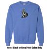 Adult Heavy Blend Heather Royal or Red 60/40 Fleece Crew (S) Thumbnail