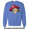 Adult Heavy Blend Heather Royal or Red 60/40 Fleece Crew (S) Thumbnail