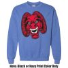 Adult Heavy Blend Heather Royal or Red 60/40 Fleece Crew (S) Thumbnail
