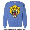 Adult Heavy Blend Heather Royal or Red 60/40 Fleece Crew (S) Thumbnail